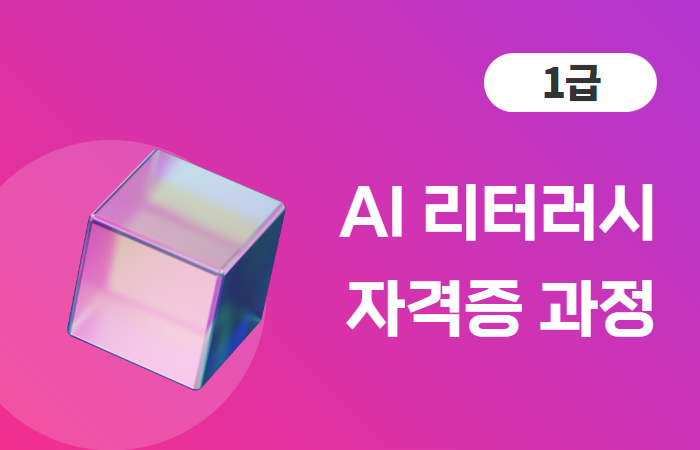 AI 리터러시 자격증 1급 이미지