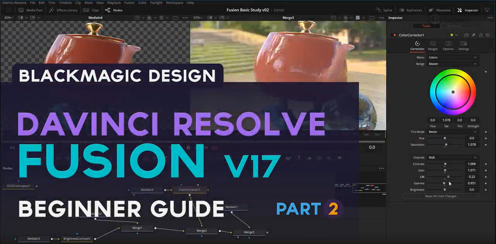 [HD]최강의 무료 영상편집 Davinci Resolve(다빈치 리졸브) V17 Fusion 입문 Part.2