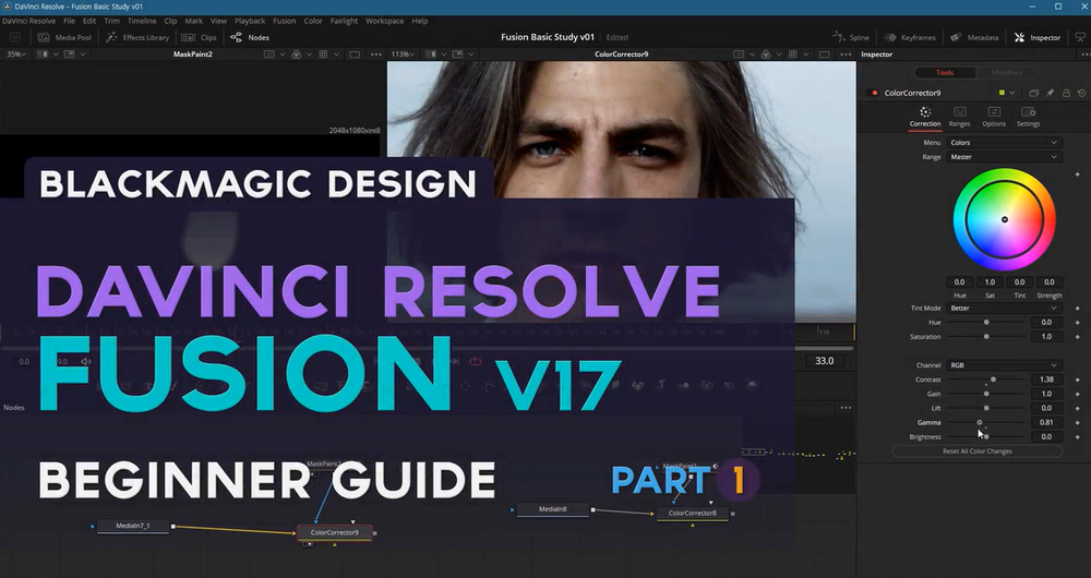 [HD]최강의 무료 영상편집 Davinci Resolve(다빈치 리졸브) V17 Fusion 입문 Part.1