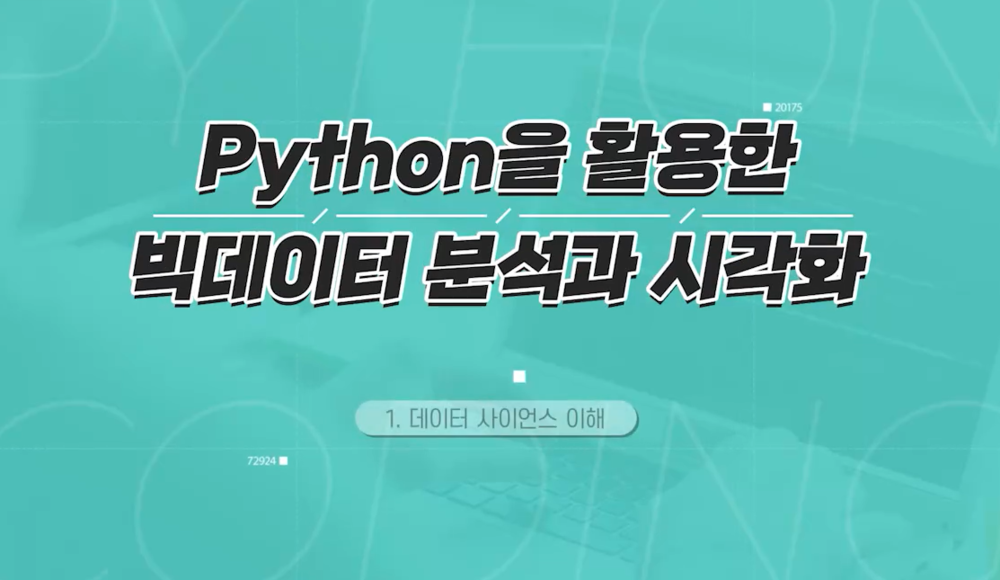 Python을 활용한 빅데이터 분석과 시각화