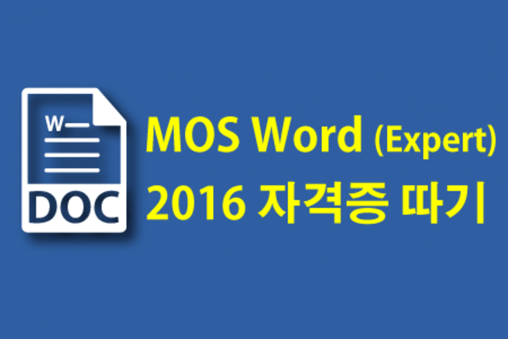 [HD] MOS Word (Expert) 2016 자격증 따기