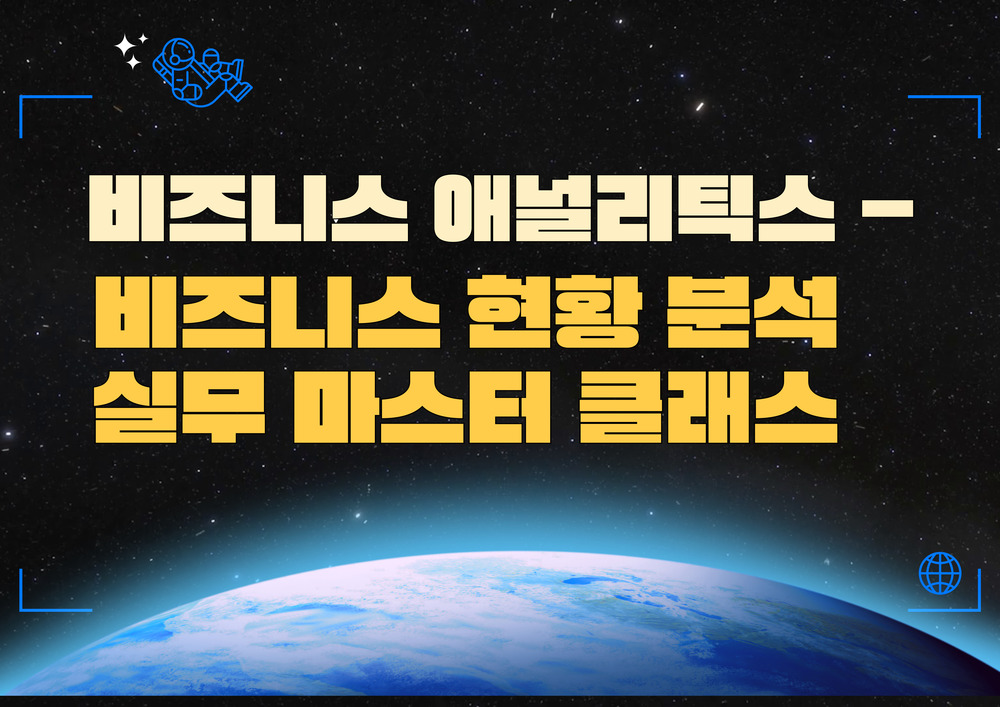 비즈니스 애널리틱스 - 비즈니스 현황 분석 실무 마스터 클래스 이미지